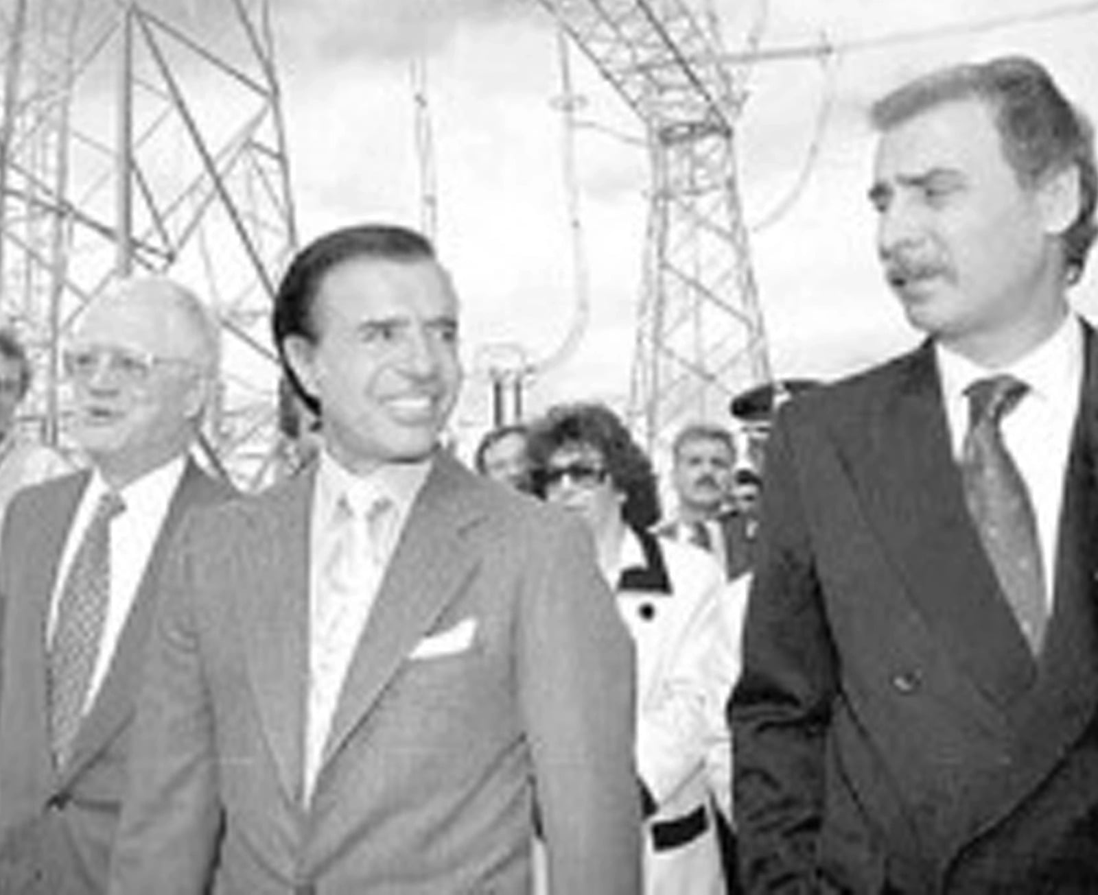 Jorge Omar Sobisch junto a Carlos Menem en los '90.