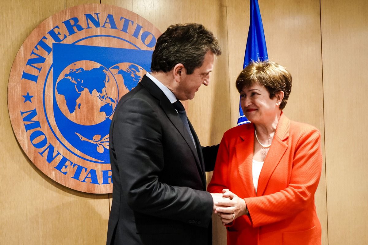 Massa y la titular del FMI Kristalina Giorgieva