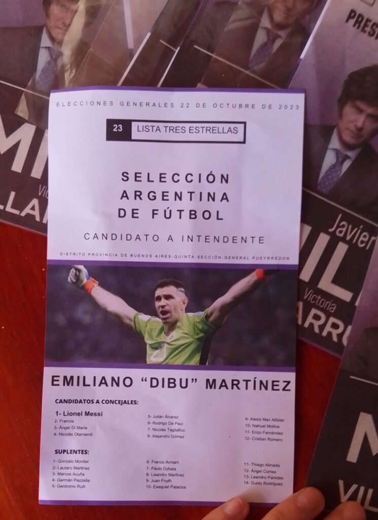 Milei presidente, Dibu intendente