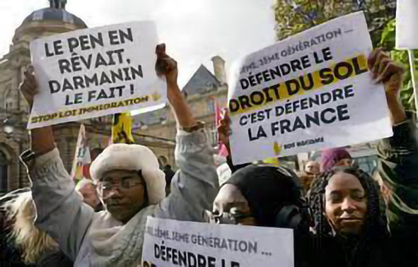 Manifestaciones contra las políticas antiinmigratorias que impulsa la derecha francesa.